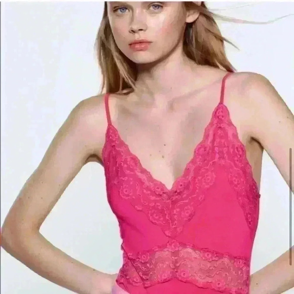 Zara pink  lace bodysuit - Picture 7 of 11